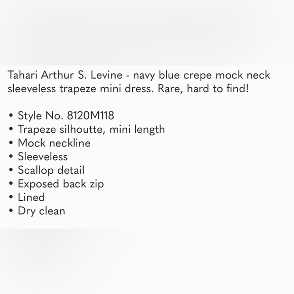 Tahari by ASL Scallop Shift Dress with Mock Neck Women's Dress Navy - Picture 3 of 7